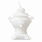 Подарочный набор свечей Русская коллекция , белый наличник и самовар, красный кокошник