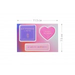 Смоляной стикерпак-открытка, 3 стикера с фоновой запечаткой, до 4 см