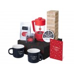 Подарочный набор c френчпрессом, кружками и чаем, красный