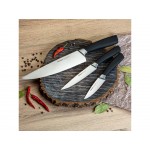 Набор из 3 кухонных ножей в универсальном блоке,  NADOBA, серия UNA
