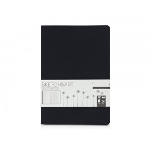 Скетчбук Sketch & Art в мягком переплете 147х210 мм, 24 л. белой бумаги 150 г/м2, черный