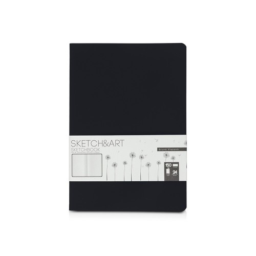Скетчбук Sketch & Art в мягком переплете 147х210 мм, 24 л. белой бумаги 150 г/м2, черный