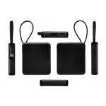 Внешний аккумулятор со встроенным кабелем USB-C Дэнси, 5000 мАч, черный