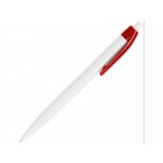 Ручка пластиковая шариковая HINDRES, белый/красный