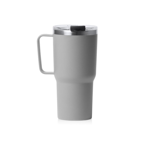 Термокружка Кенчер с двойными стенками из нержавеющей стали 304 и полипропилена, серый