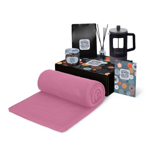 Подарочный набор Re:y. Vive с пледом, френч-прессом и кофе