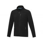 Мужская флисовая куртка Amber на молнии из переработанных материалов по стандарту GRS, черный