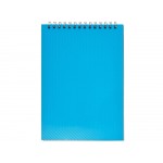 Блокнот на пружине в пластиковой обложке А5, синий