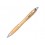 Шариковая ручка Nash из бамбука, натуральный/серебристый