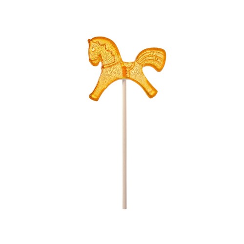 Леденец Лошадка, желтый со вкусом апельсина, 21 гр.