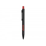Ручка металлическая шариковая Blaze с цветным зеркальным слоем, черный/красный
