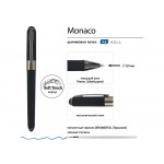 Ручка пластиковая шариковая Monaco, 0,5мм, синие чернила, черный/вороненая сталь