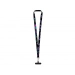 Ланъярд 2,5 см под сублимацию с трендовым карабином и узким держателем для телефона из ПЭ