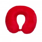 Подушка Basic из микрофибры с эффектом памяти U-shape, красный