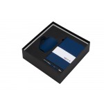 Подарочный набор с блокнотом С3, металлической ручкой и кружкой, темно-синий