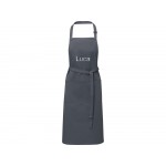 Фартук Andrea плотностью 240 г/м² с регулируемой завязкой на шее - Темно-серый