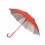 Зонт-трость Silver Color полуавтомат, красный/серебристый