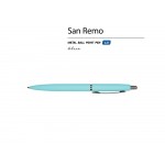 Ручка металлическая шариковая San Remo, софт-тач, 1.0 мм, голубой