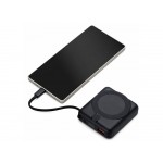 Магнитный беспроводной внешний аккумулятор c подсветкой лого Энчант, 10000 мАч, черный