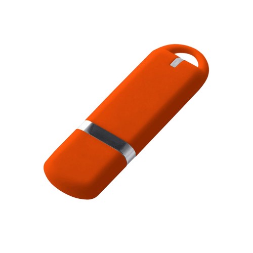 USB-флешка на 4 ГБ с покрытием soft-touch,оранжевый