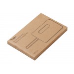 Бамбуковая багажная бирка с силиконовым чехлом Тагу, серый