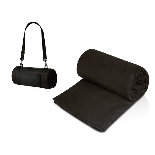 Плед Нежность с плечевым ремнем, черный Плед Нежность с плечевым ремнем, черный