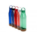 Бутылка Basti с пластиковым корпусом и пробковым дном,  красный