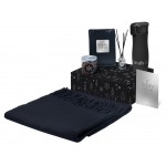 Подарочный набор с палантином и термокружкой, черный