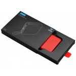 Внешний аккумулятор со встроенным кабелем USB-C Дэнси, 5000 мАч, красный