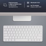 Беспроводная клавиатура Air Keyboard для MAC, Windows, 500 мАч, алюминий, белый, Deppa