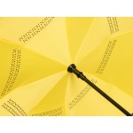Зонт-трость наоборот Inversa, полуавтомат, черный/желтый