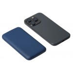 Набор из внешнего акуумулятора и универсального кабеля с подсветкой лого Reserve LED, 10000mAh, темно-синий