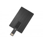 Флеш-карта USB 2.0 16 Gb в виде металлической карты Card Metal, темно-серый
