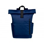 Рюкзак Byron 15,6 объемом 18 л со скручиваемым верхом, изготовленный из переработанного ПЭТ по стандарту GRS, темно-синий