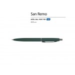 Ручка металлическая шариковая San Remo, софт-тач, 1.0 мм, зеленый