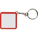 Брелок-рулетка, 1 м., белый/красный