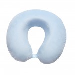 Подушка Basic из микрофибры с эффектом памяти U-shape, небесно голубой