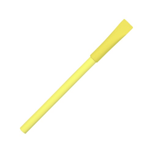 Ручка картонная с колпачком Recycled, желтый (Р)