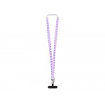 Ланъярд 2,5 см под сублимацию с большим карабином и узким держателем для телефона из ПЭ