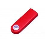 USB-флешка промо на 128 Гб прямоугольной формы, выдвижной механизм, белый