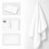 Легкое полотенце Галпи  из микрофибры RPET с ремешком для складывания, 70*120 см, белый