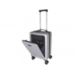 Rover Pro 20-дюймовый чемодан на колесах из материалов, переработанных согласно стандарту GRS, объемом 40 л - Серебряный Rover Pro 20-дюймовый чемодан на колесах из материалов, переработанных согласно стандарту GRS, объемом 40 л - Серебряный