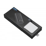 Внешний аккумулятор со встроенными кабелями Фрэйм Про, быстрая зарядка, 20000мач, белый