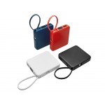 Внешний аккумулятор со встроенным кабелем USB-C Дэнси, 5000 мАч, черный