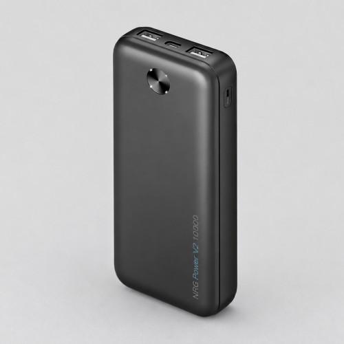 Внешний АКБ NRG Power V2 10000 мА-ч, 2A, 2xUSB, черный, Deppa