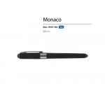 Ручка пластиковая шариковая Monaco, 0,5мм, синие чернила, черный/вороненая сталь