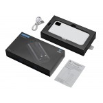 Внешний аккумулятор со встроенными кабелями Фрэйм Про, быстрая зарядка, 20000мач, белый