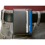 Картхолдер для двух карт и наличных денег с зажимом Crave, черный