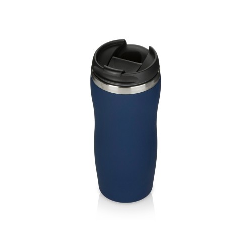 Термокружка Double wall mug C1, soft touch, 350 мл, темно-синий (Р)