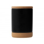 Кружка 450 мл с пробковым дном с крышкой Корк & Бон, черный